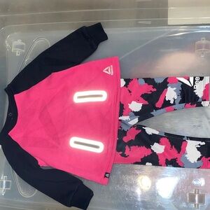 Reebok Pink and Black Toddler Set